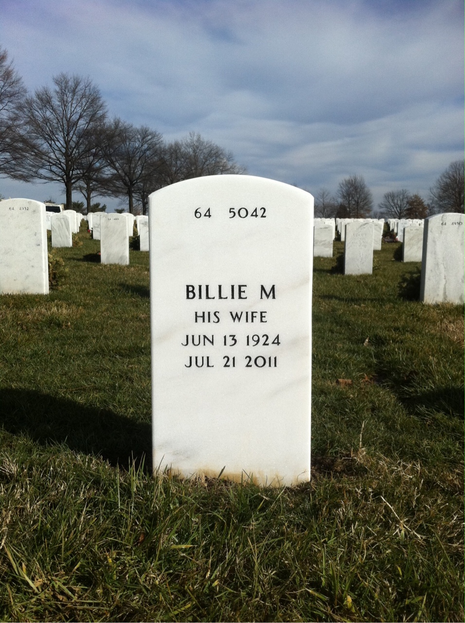 Back of headstone — Forrest Clark
