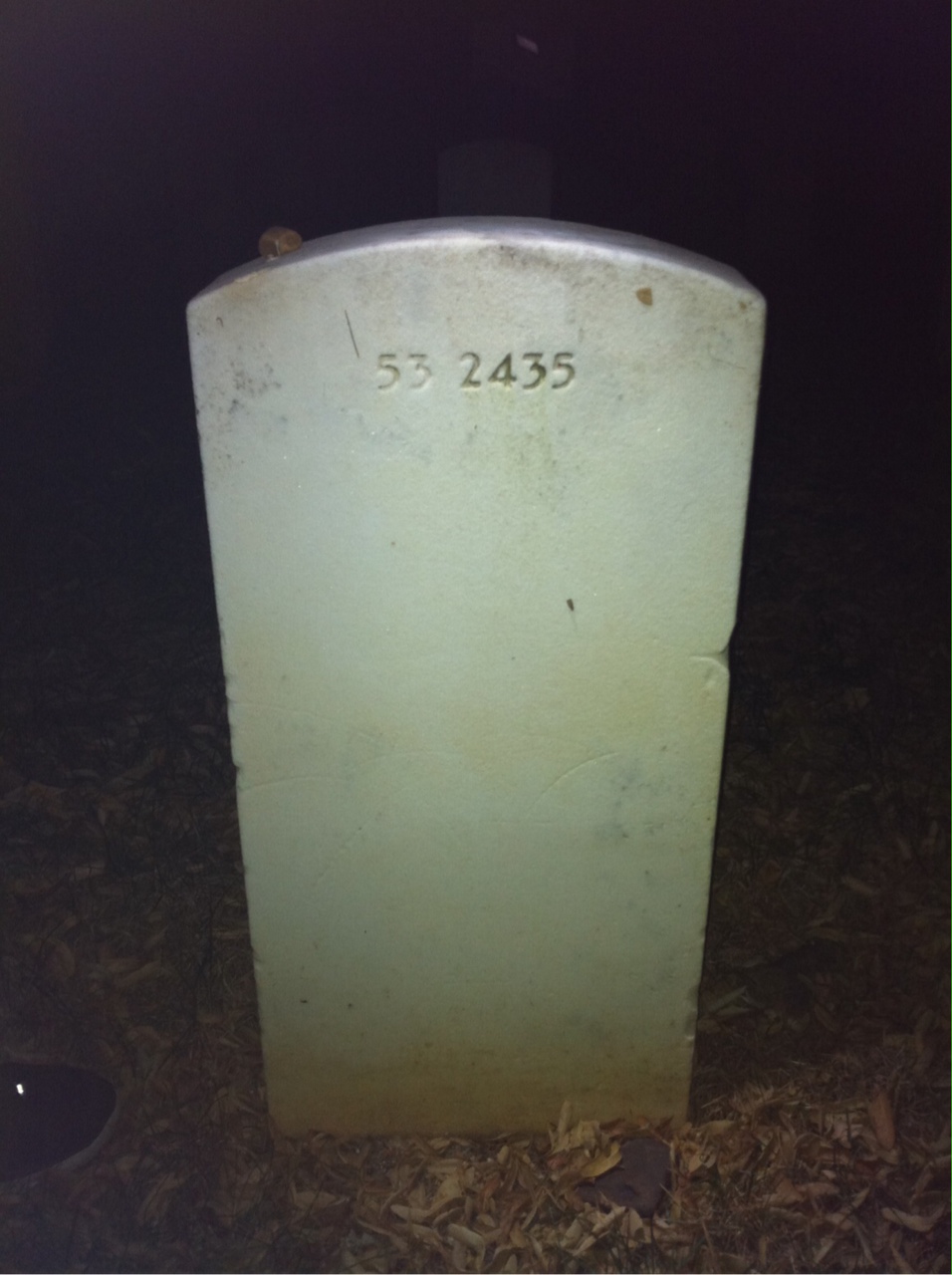 Back of headstone — Carl Eugene Johnson