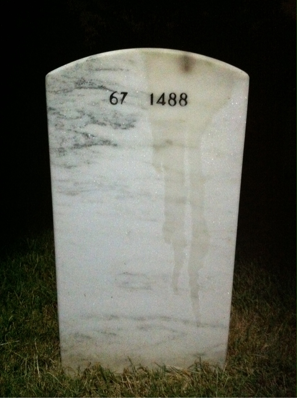 Back of headstone — Robert Farrell
