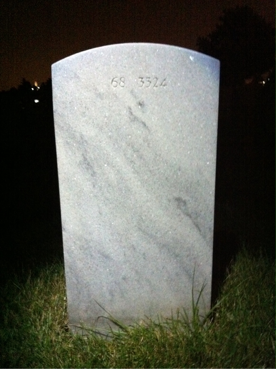 Back of headstone — Willis M Kelly