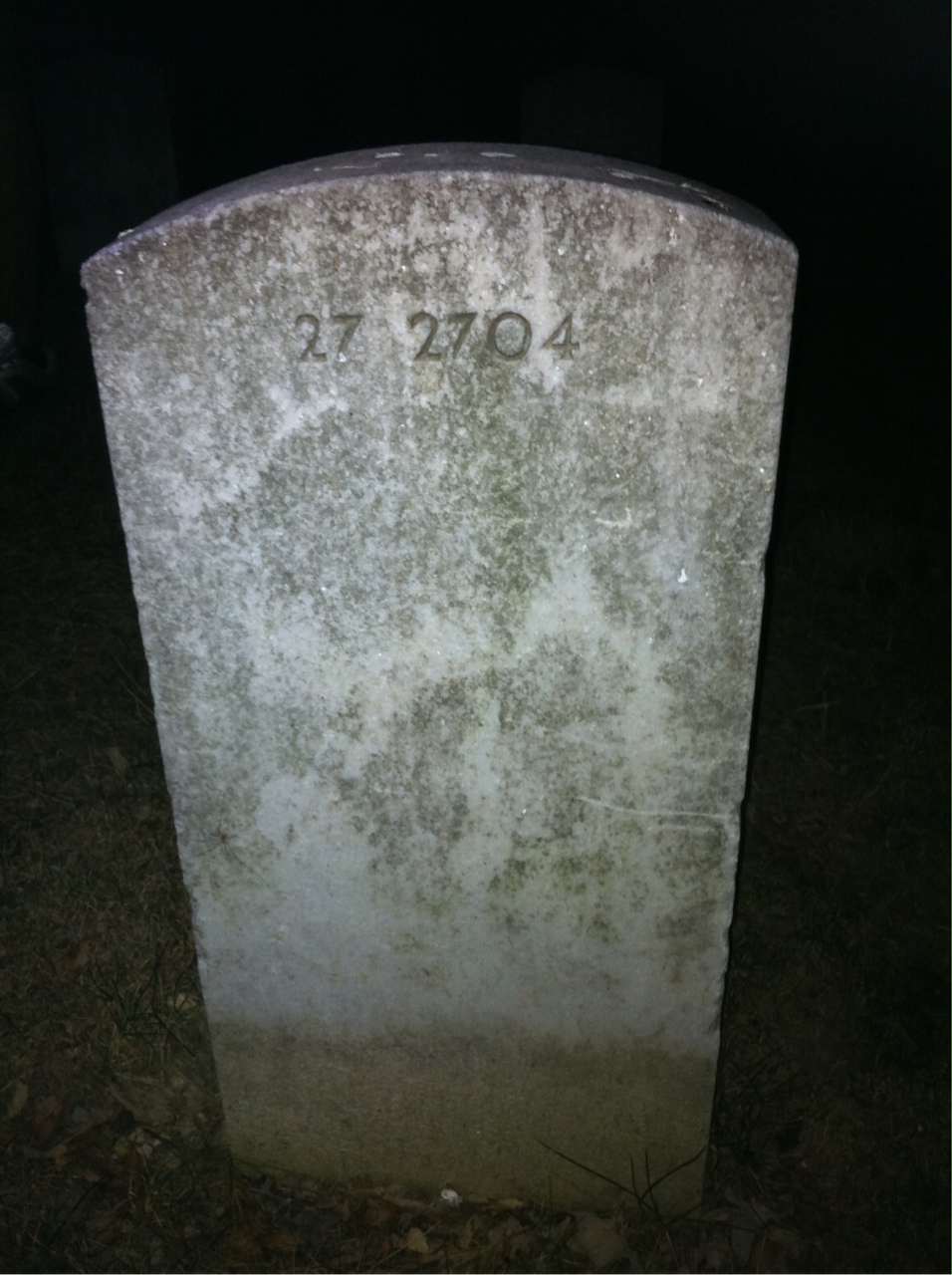 Back of headstone — Sarah Anderson