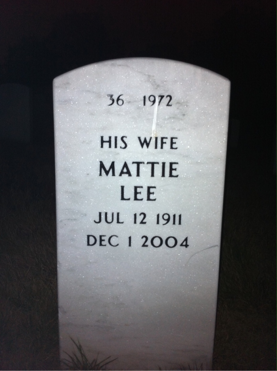 Back of headstone — James Mcdonald