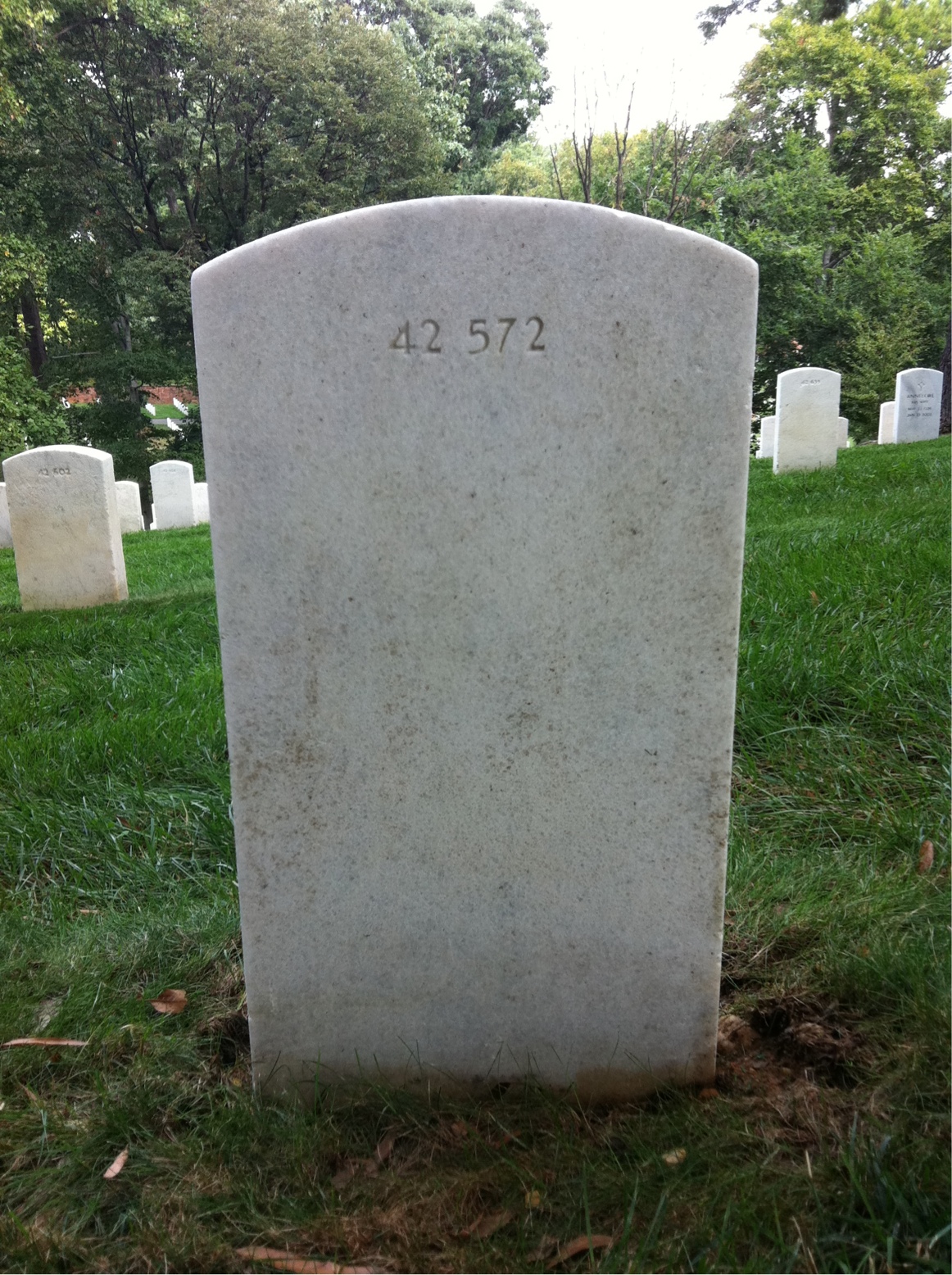 Back of headstone — Robert Moore