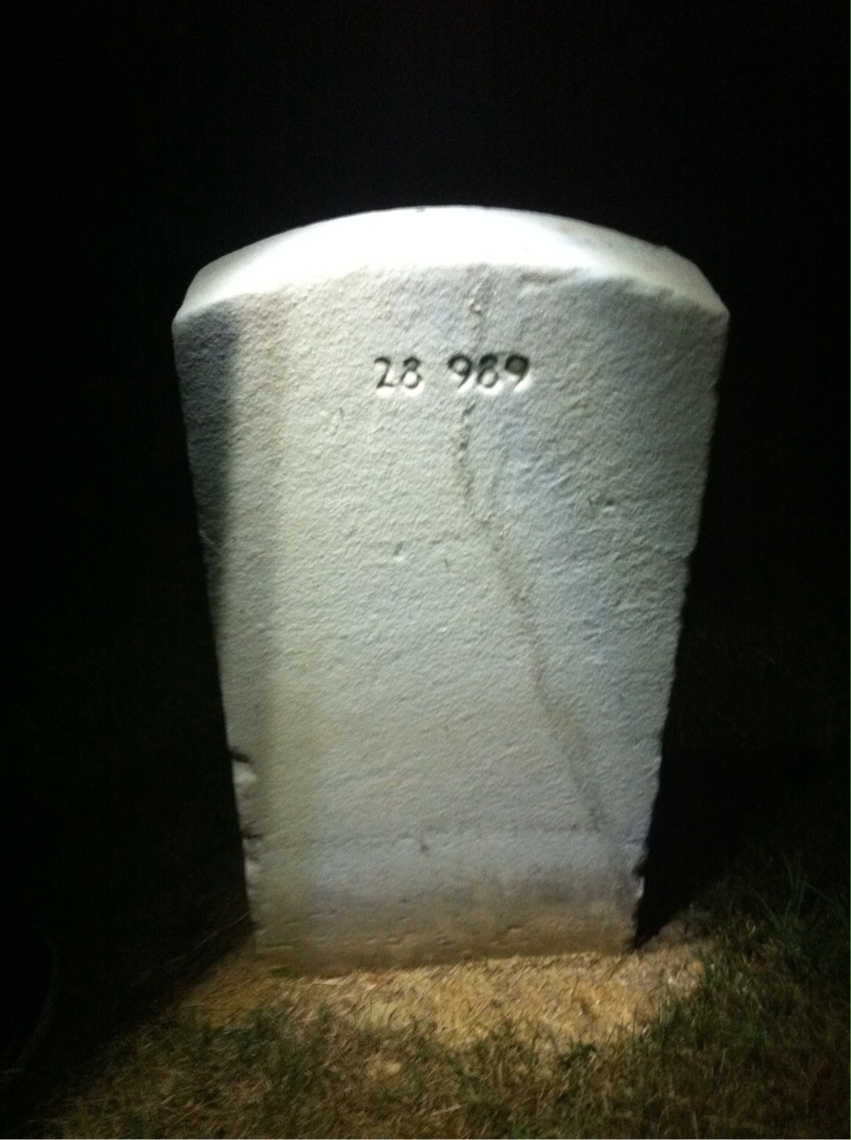 Back of headstone — Emma Adams