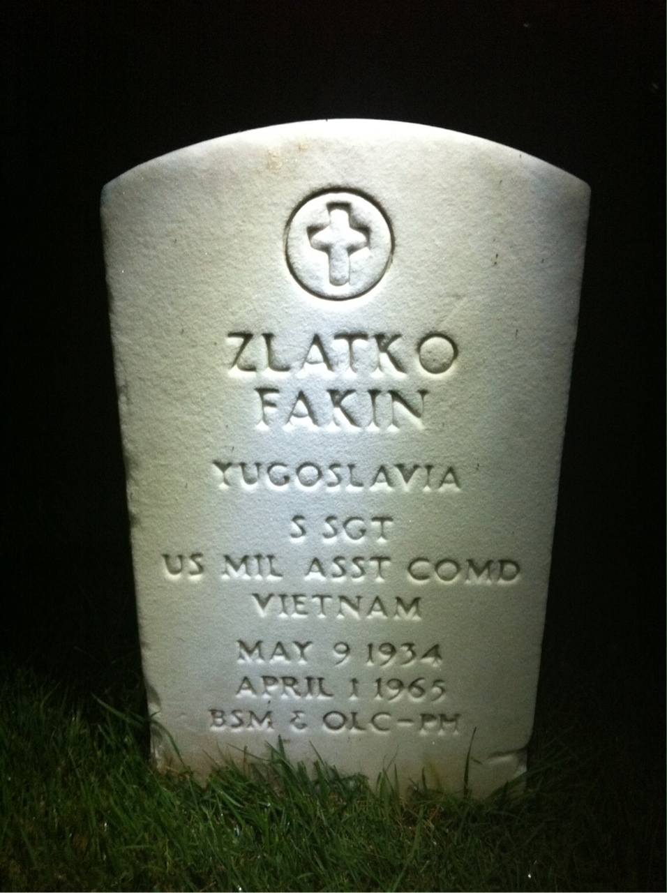 Headstone of Zlatko M Fakin