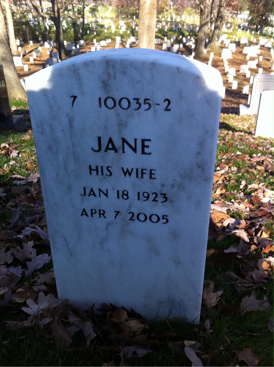 Back of headstone — James Bell