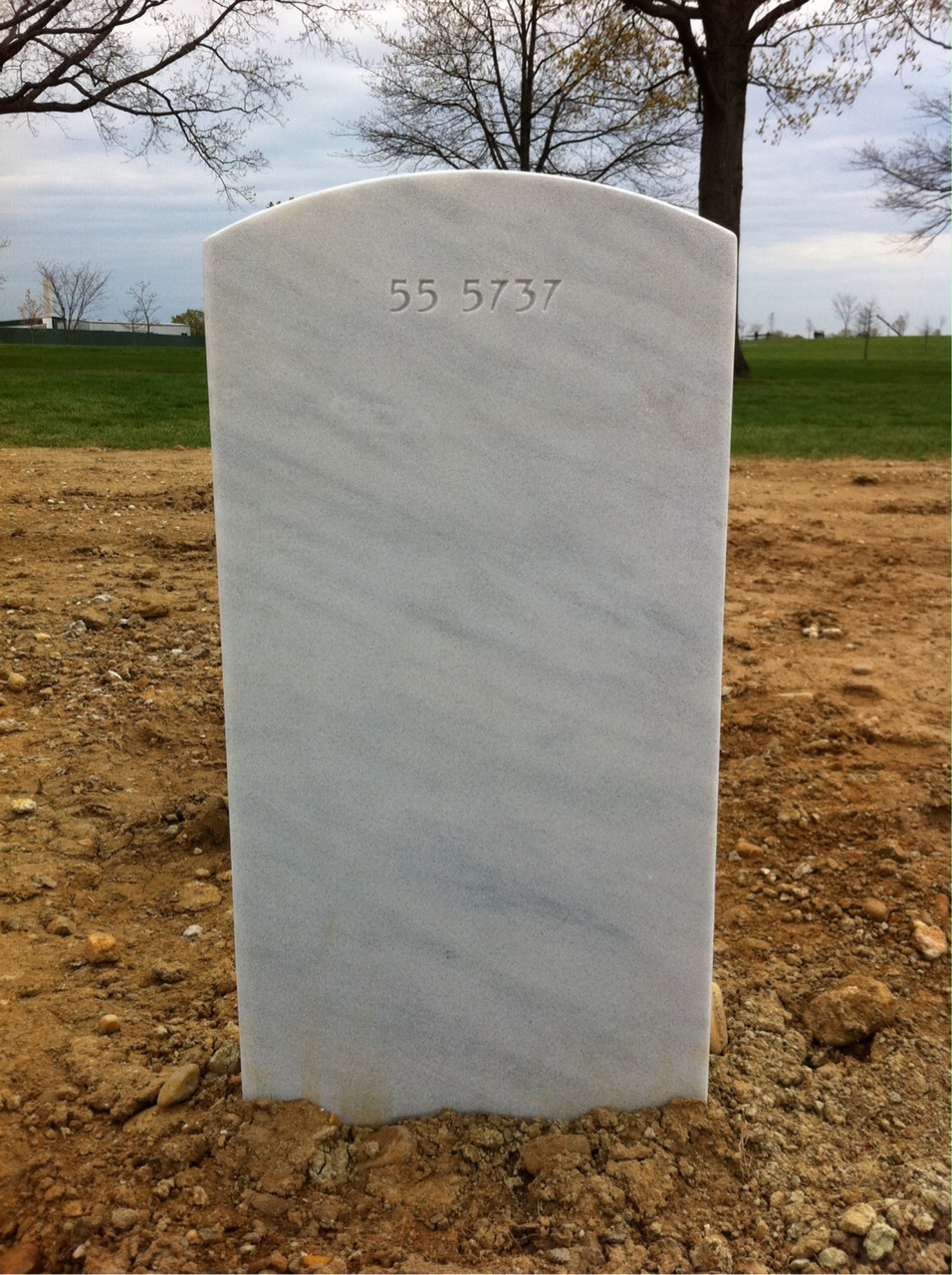 Back of headstone — Timothy Carroll Lyle