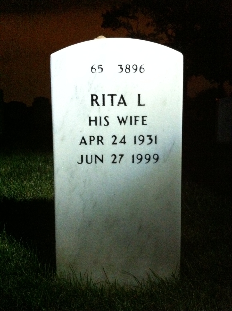 Back of headstone — Sidney Gorman