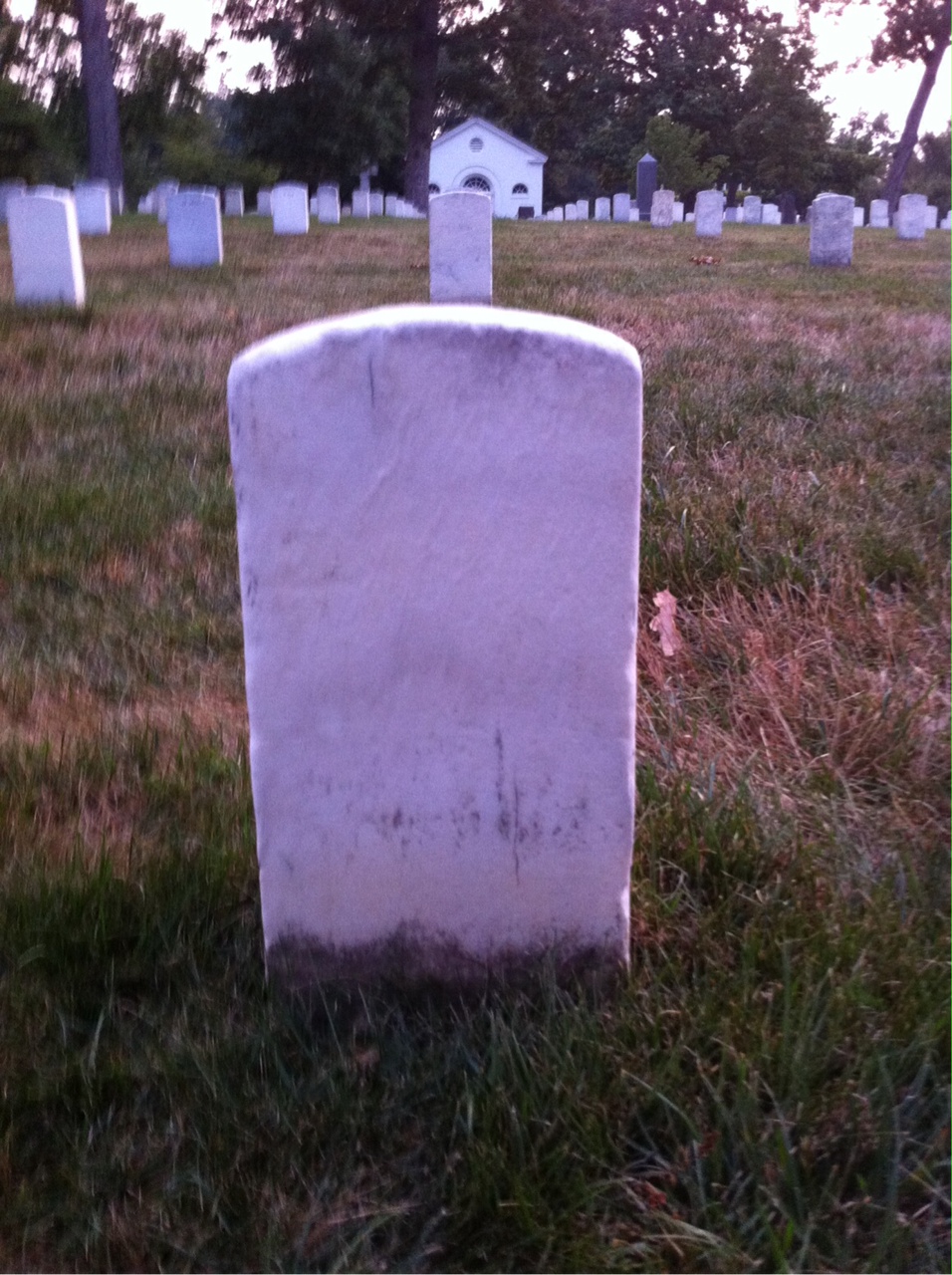 Back of headstone — Joseph Bacon