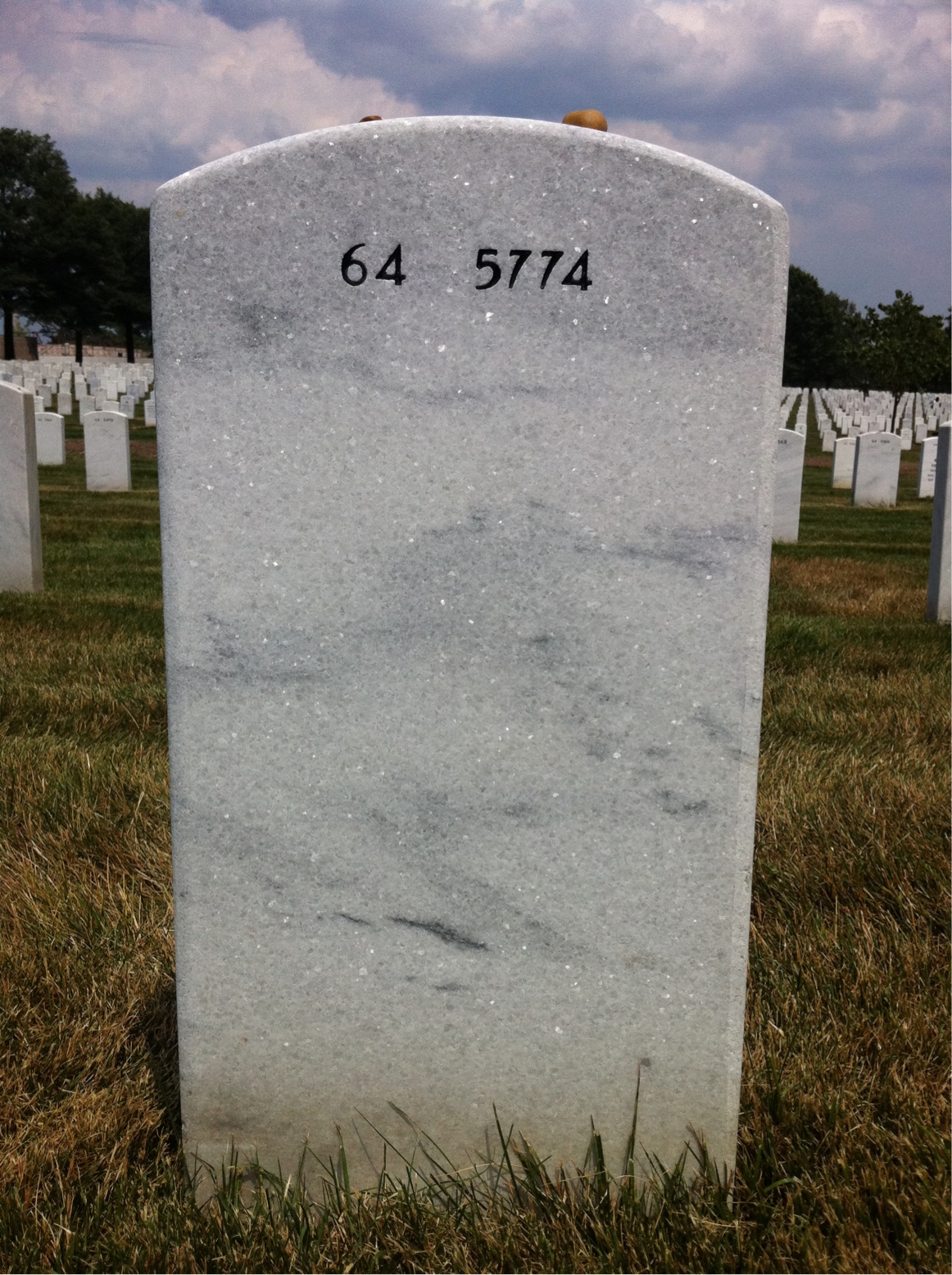 Back of headstone — Ben Taylor