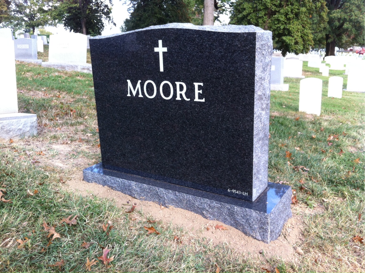 Back of headstone — Richard Moore