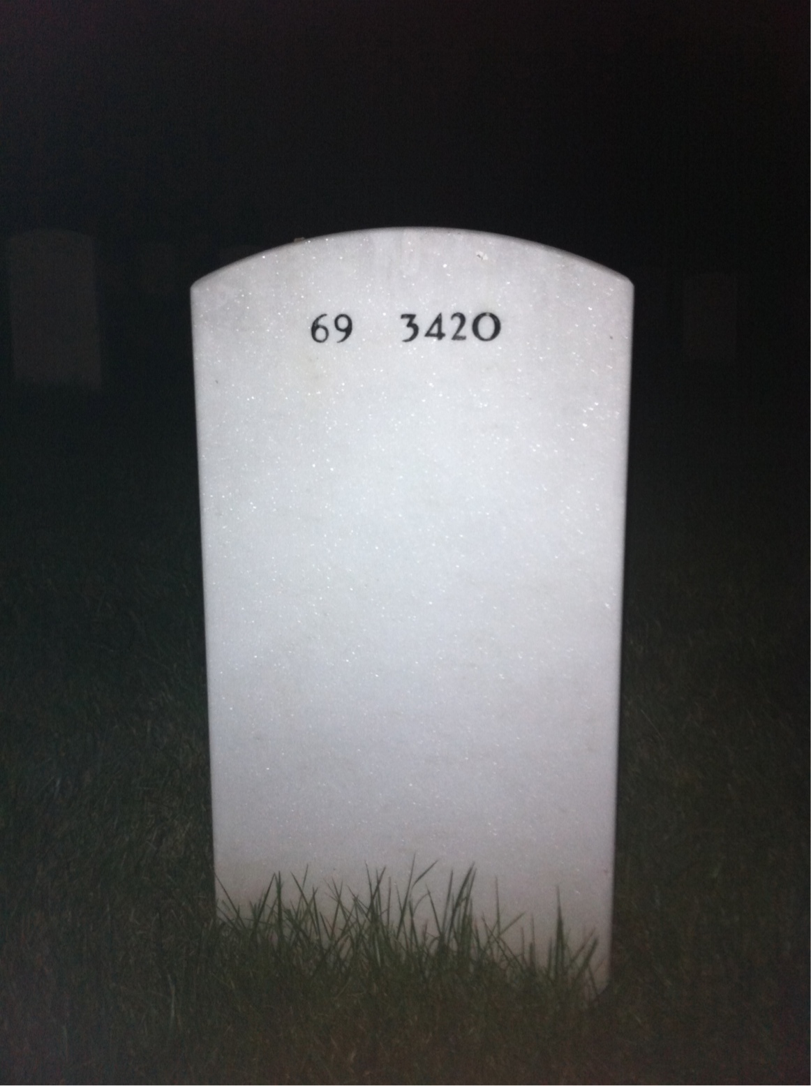 Back of headstone — Robert Hopkins