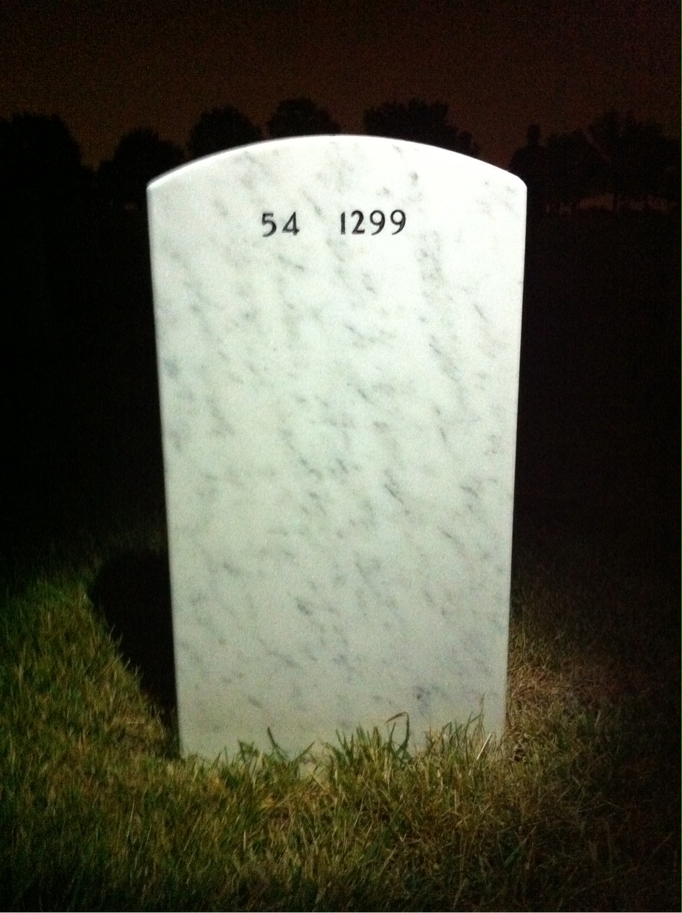 Back of headstone — Roy Melton