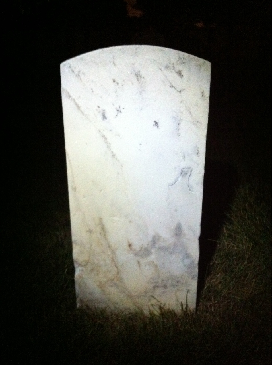 Back of headstone — James Mitchell