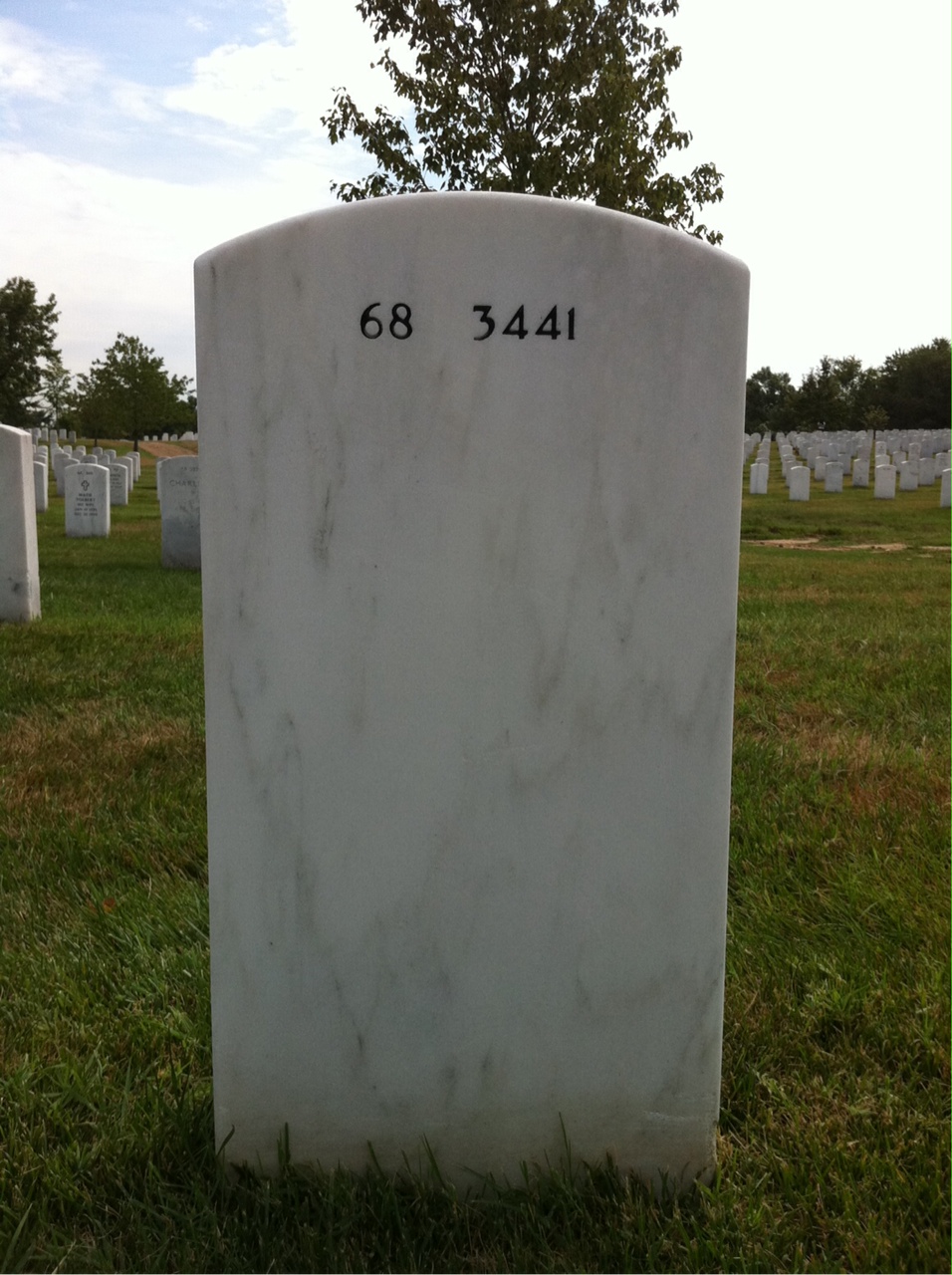 Back of headstone — Morrow Krum