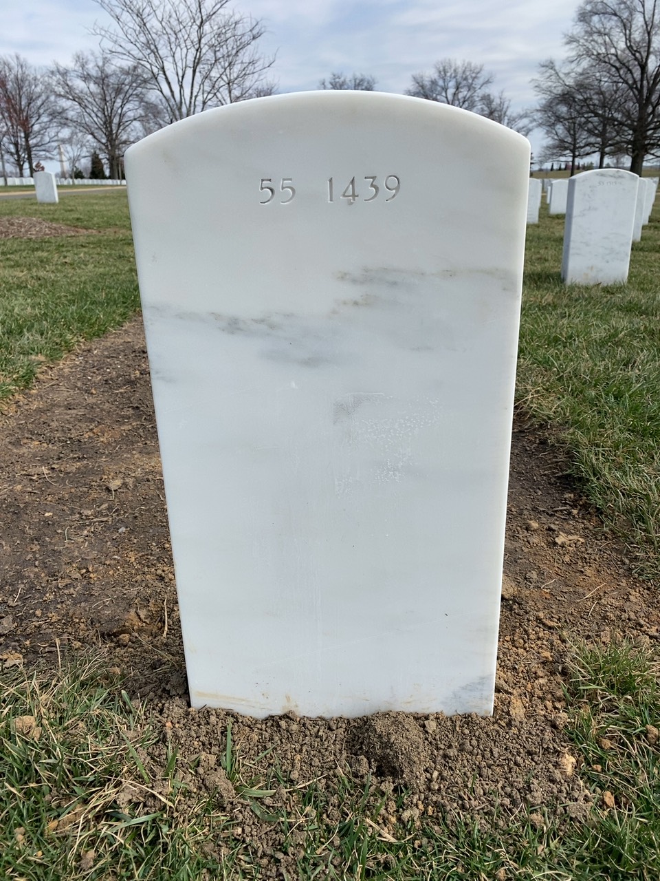 Back of headstone — Albert Mohr