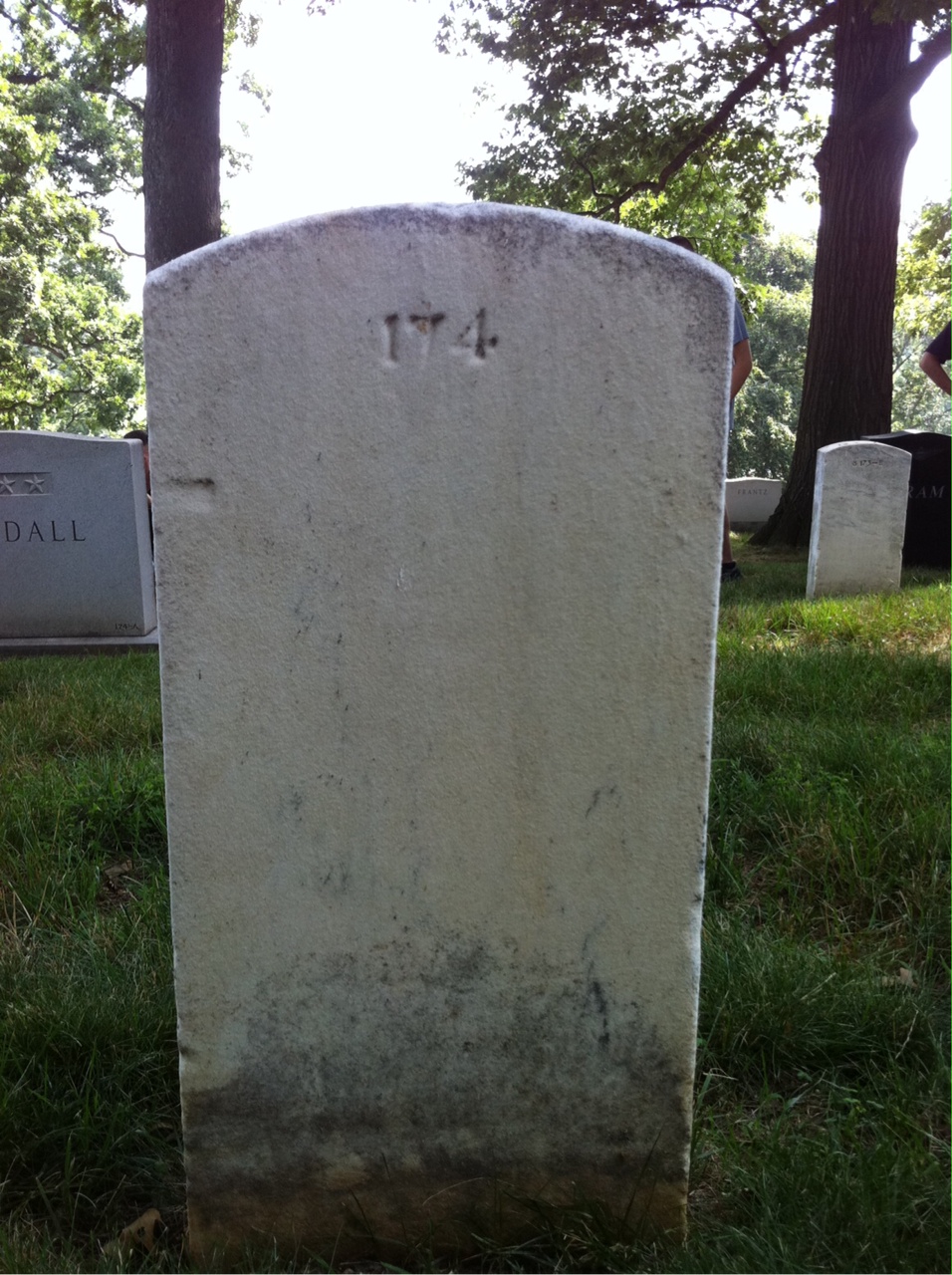 Back of headstone — Albert Bain
