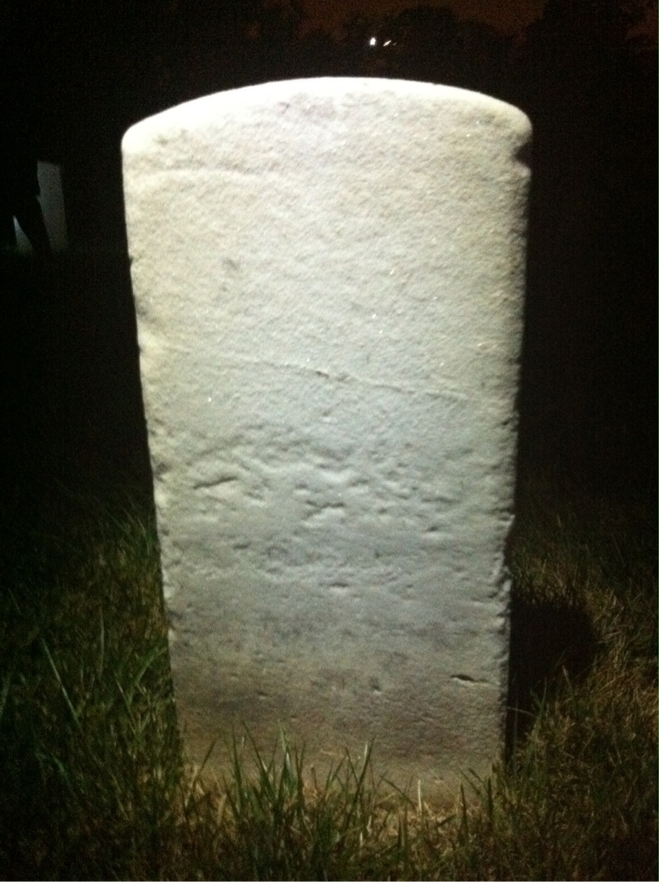 Back of headstone — Jonathan Bailey