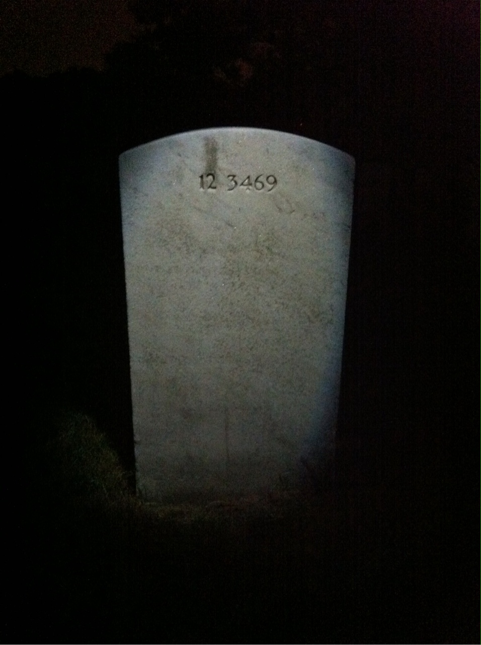 Back of headstone — Charles Baur