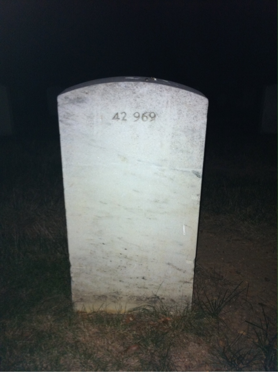 Back of headstone — Oliver Anderson