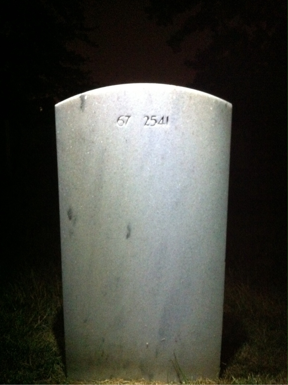 Back of headstone — William Dale Nicoson