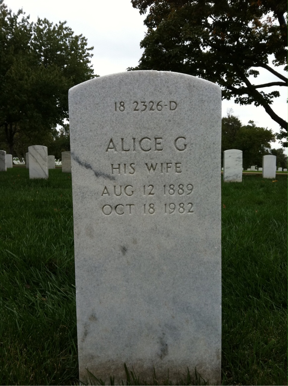 Back of headstone — Harry Mullenix