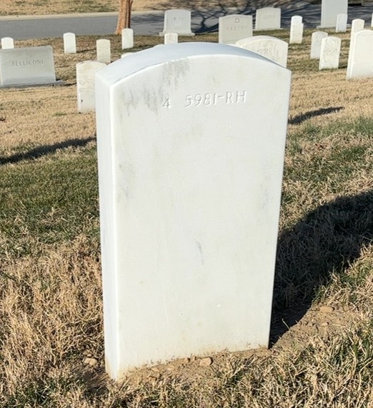 Back of headstone — Walter Bedford