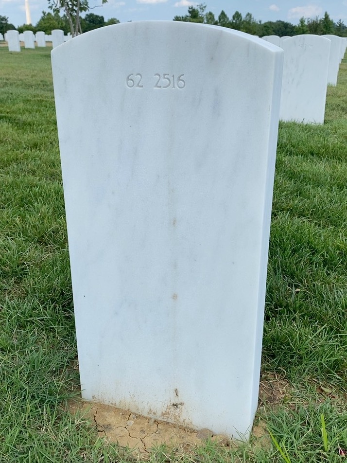 Back of headstone — Charlie Henry Harris