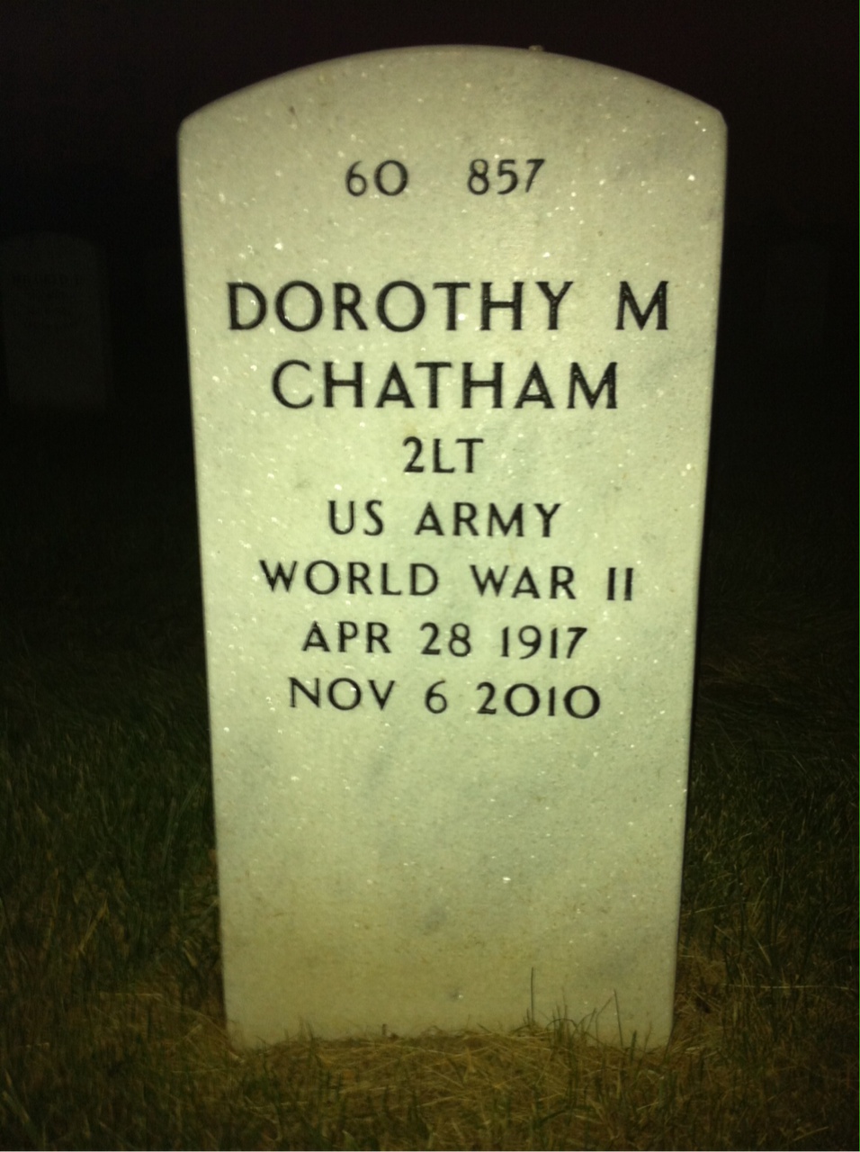 Back of headstone — Edwin Chatham