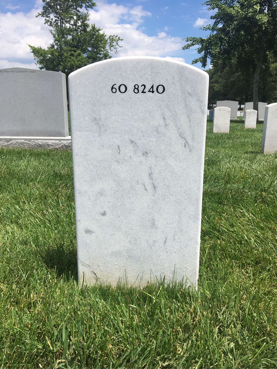 Back of headstone — James Tycz
