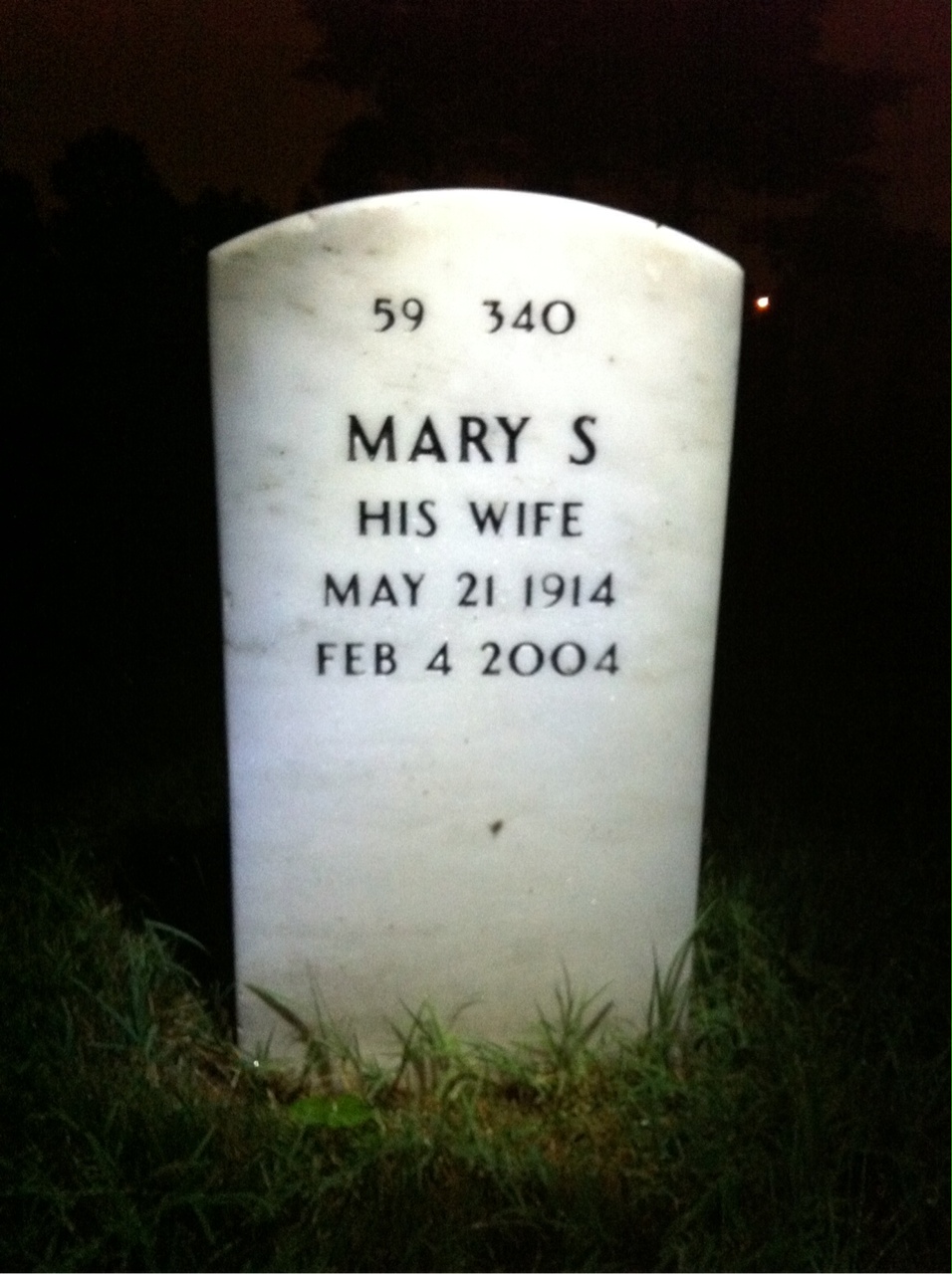 Back of headstone — Paul Bucha