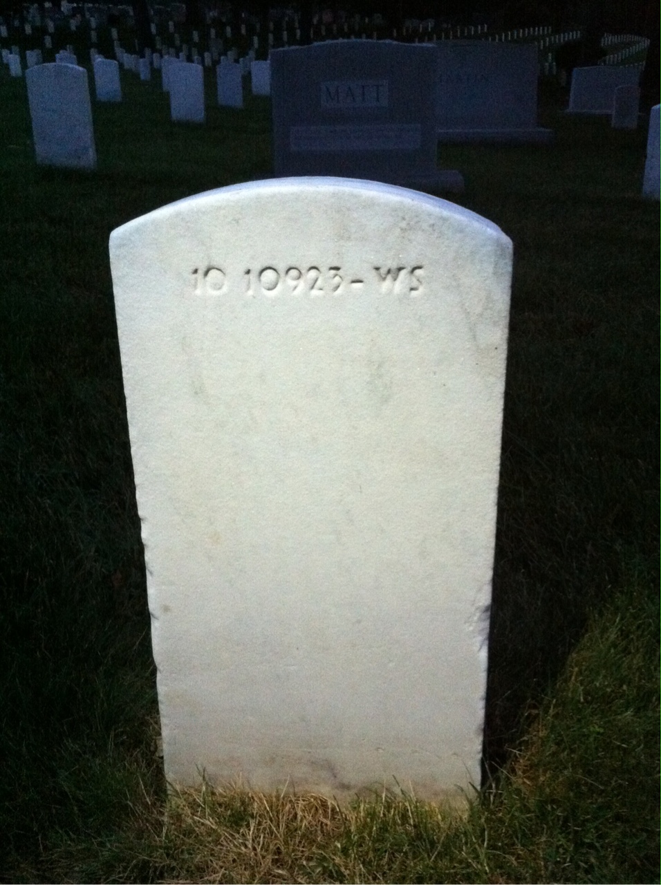 Back of headstone — Benjamin Moffatt