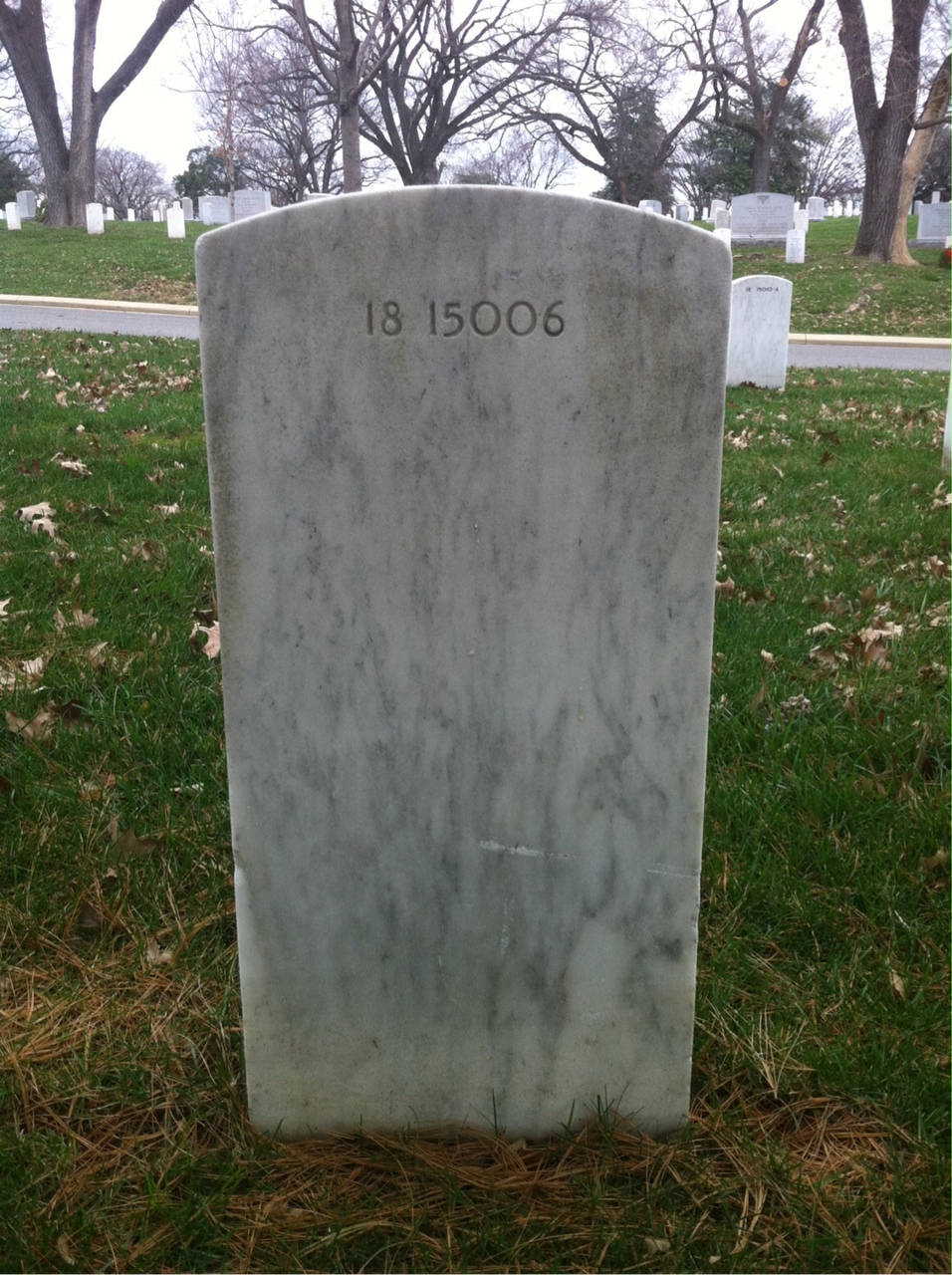 Back of headstone — John Baker