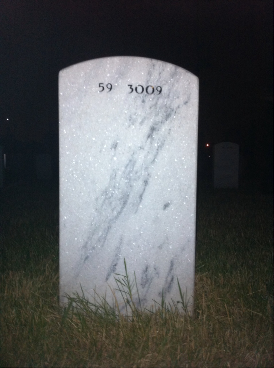 Back of headstone — William Chandler