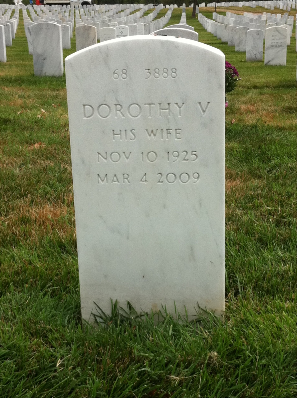 Back of headstone — Charlie Black