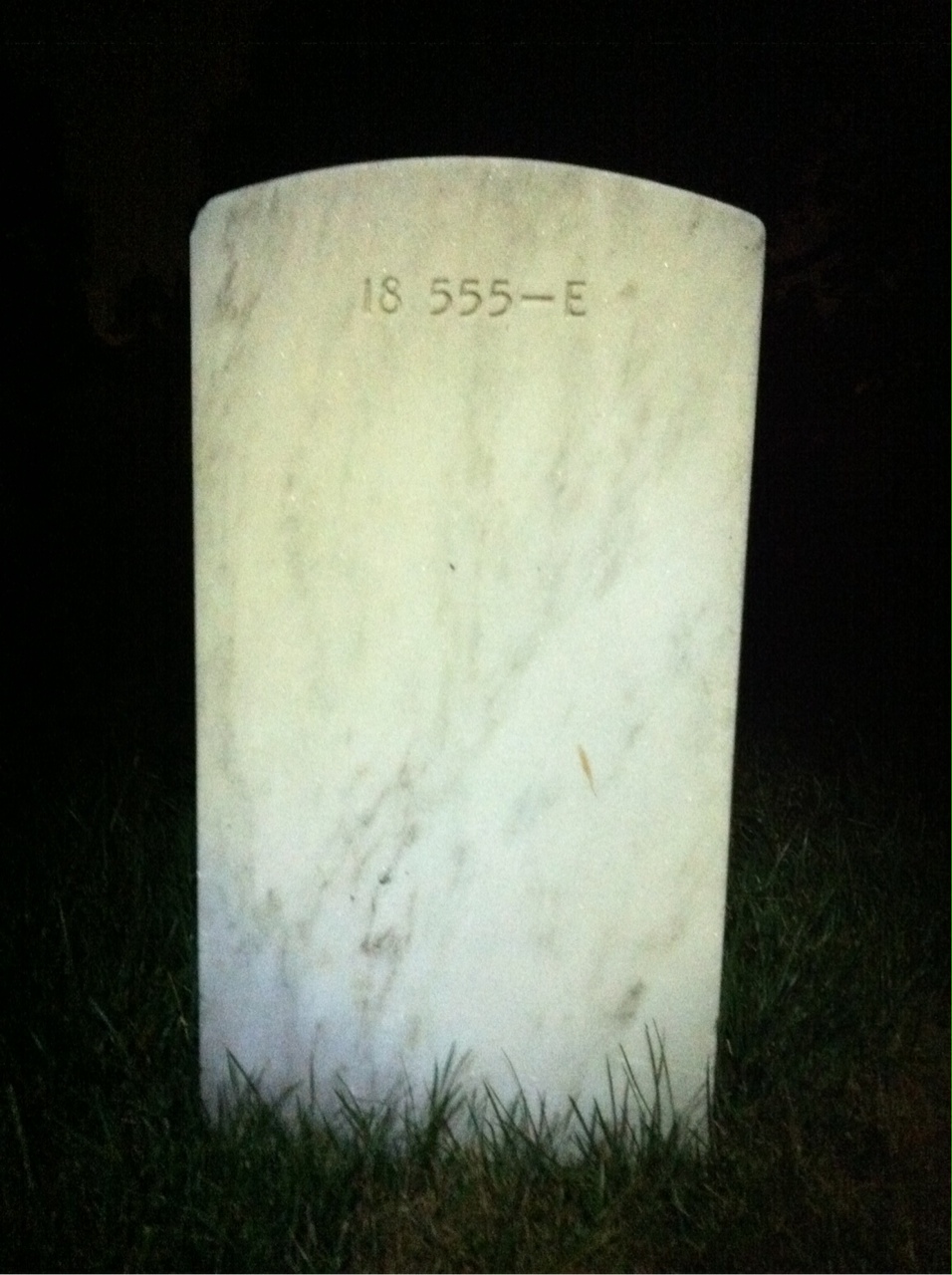 Back of headstone — John Cunningham