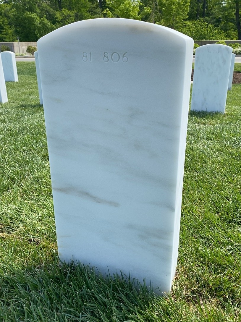 Back of headstone — Willard Ralph Jernberg