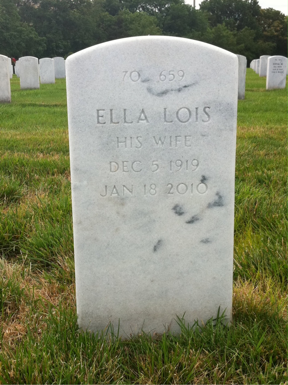 Back of headstone — Joseph Mckeehen
