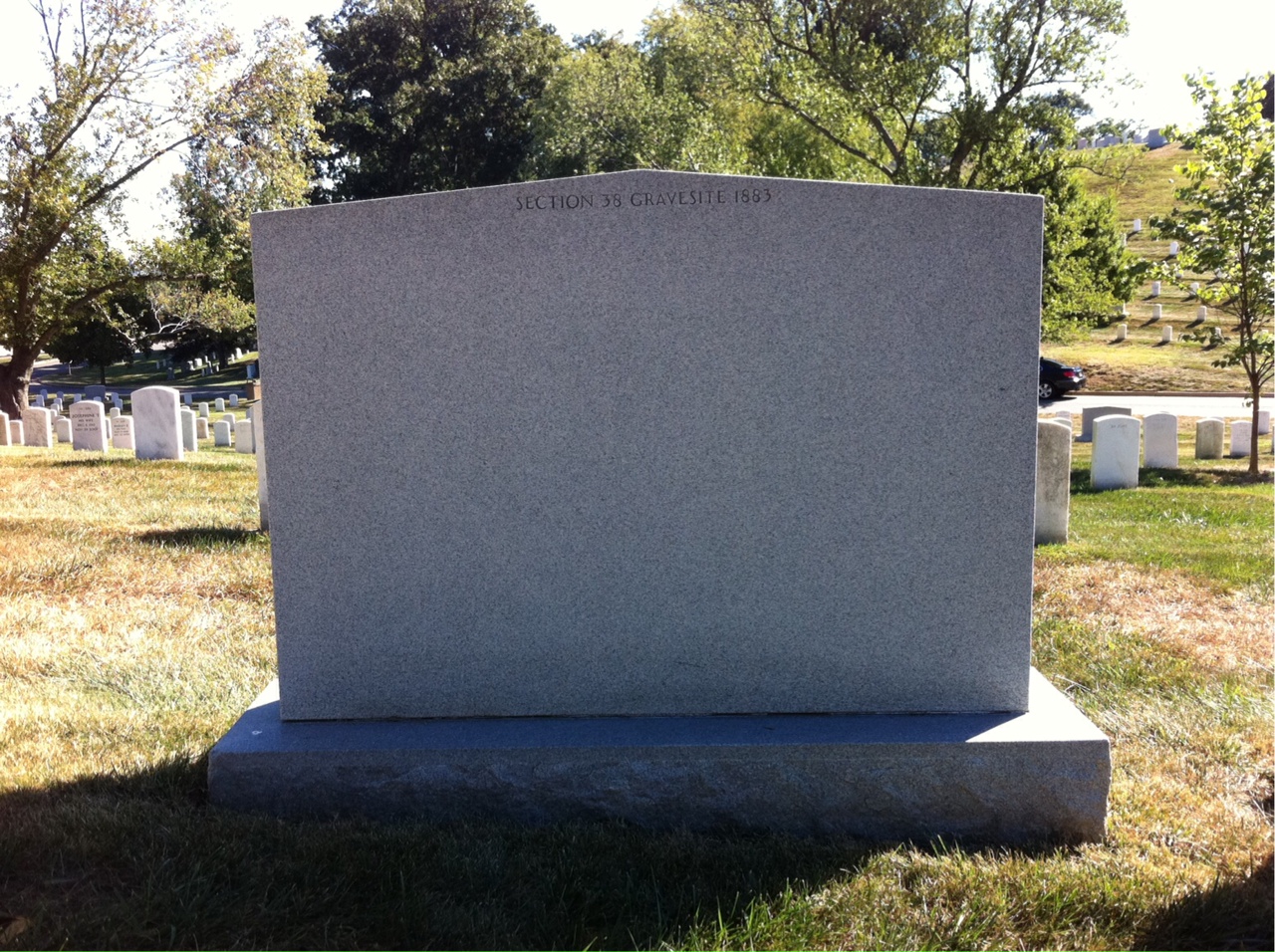 Back of headstone — Thomas Adachi
