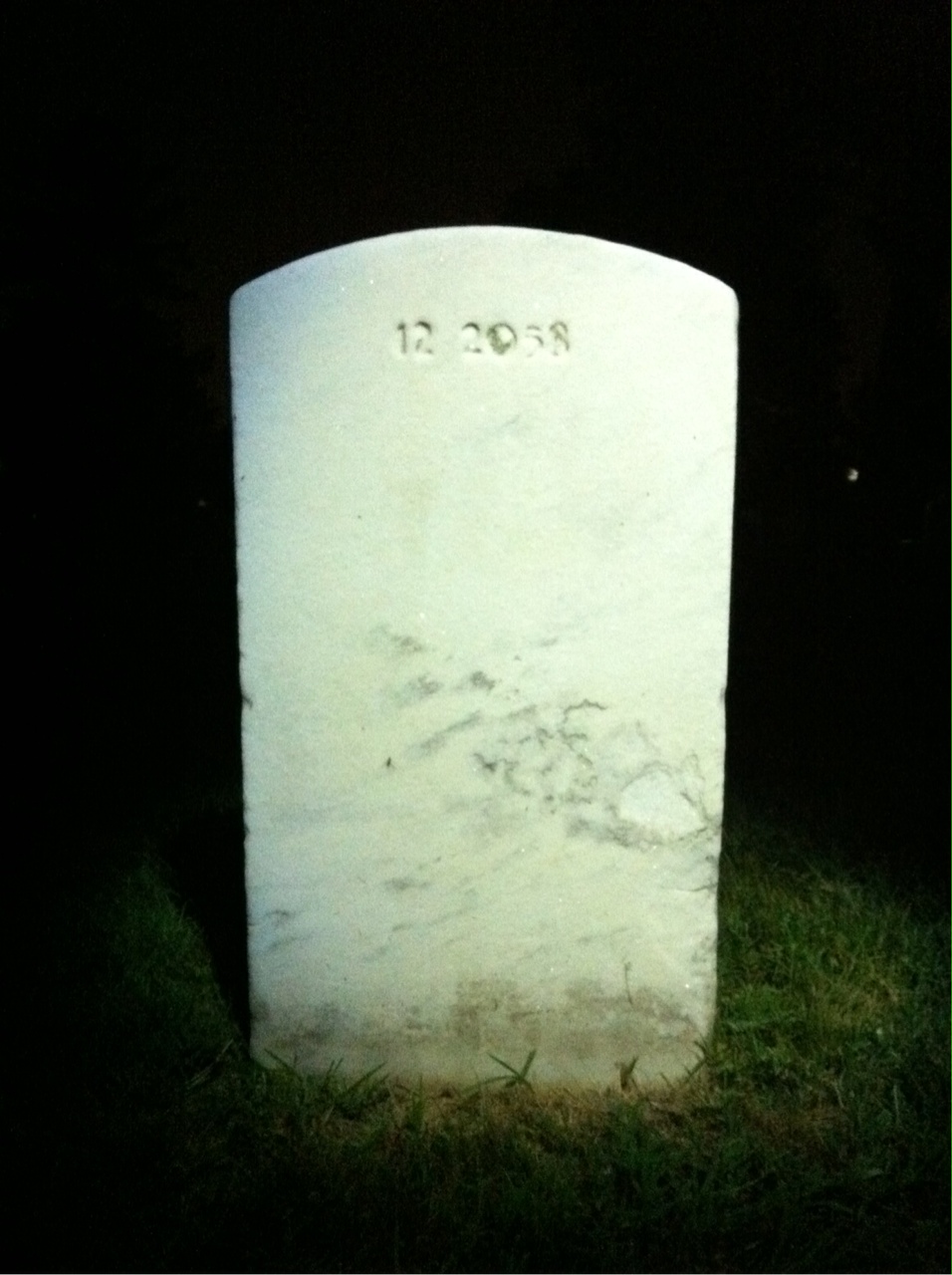 Back of headstone — Walter E Clark