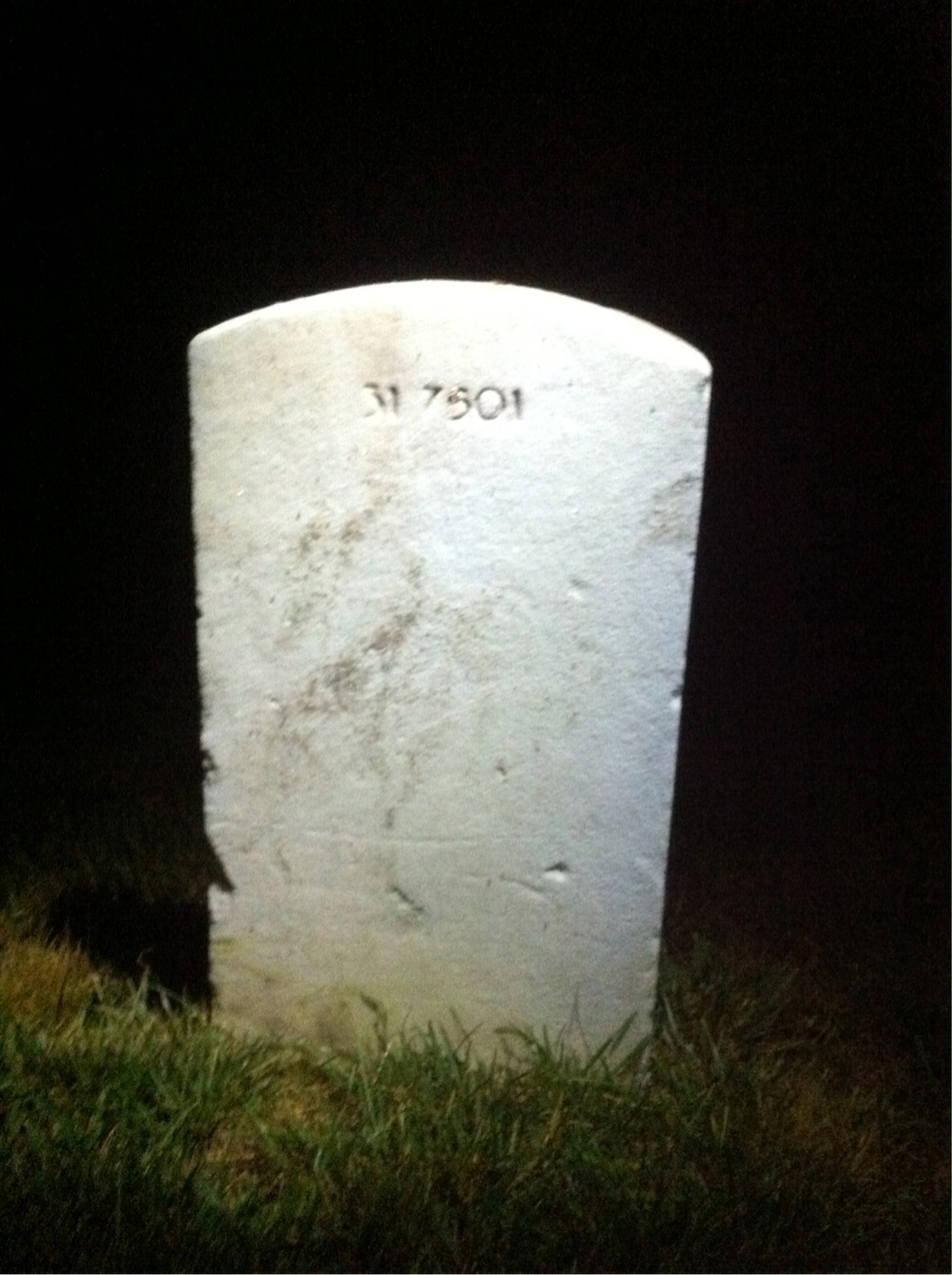 Back of headstone — Joseph Moran