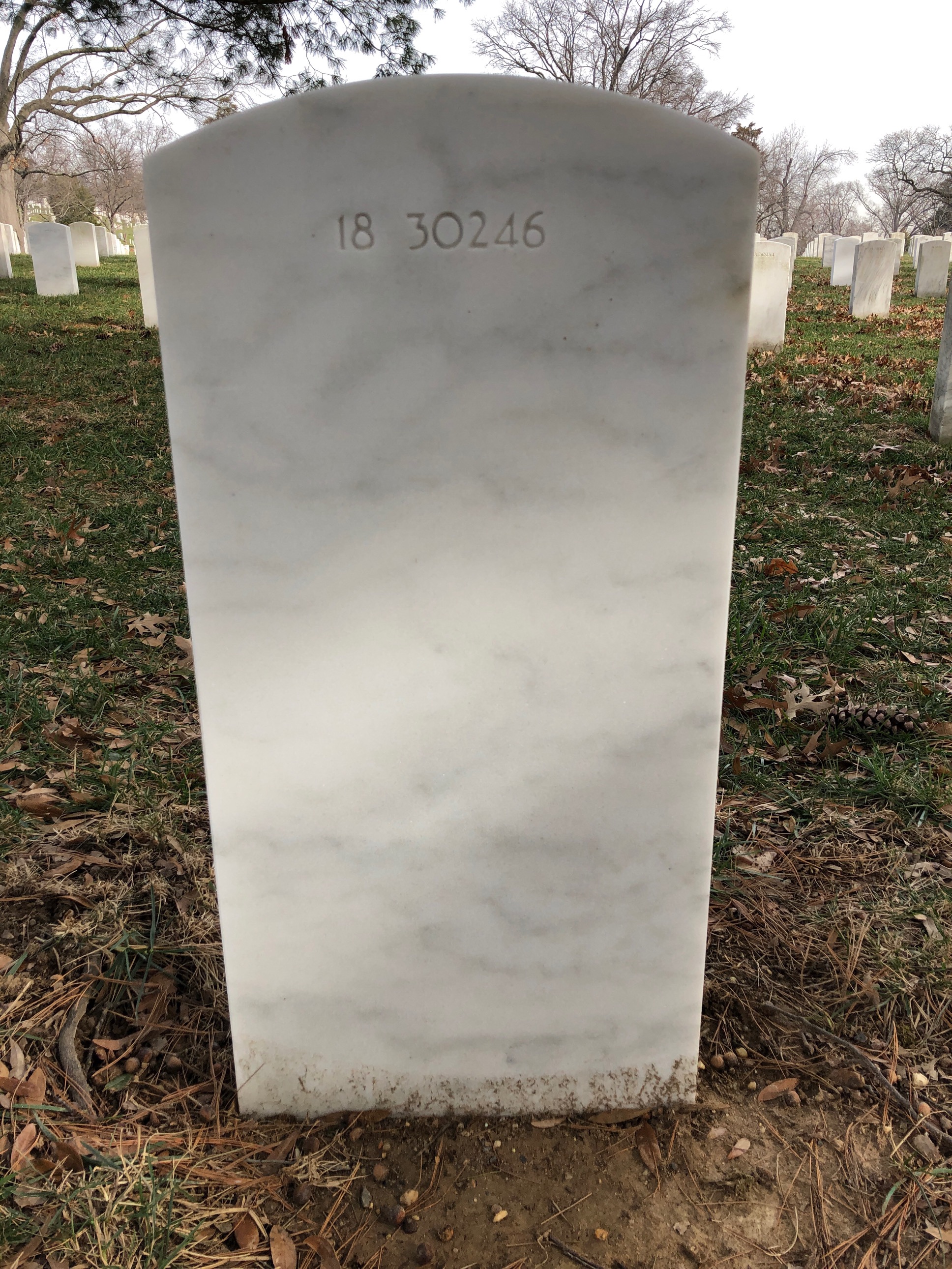 Back of headstone — Louis Avrard