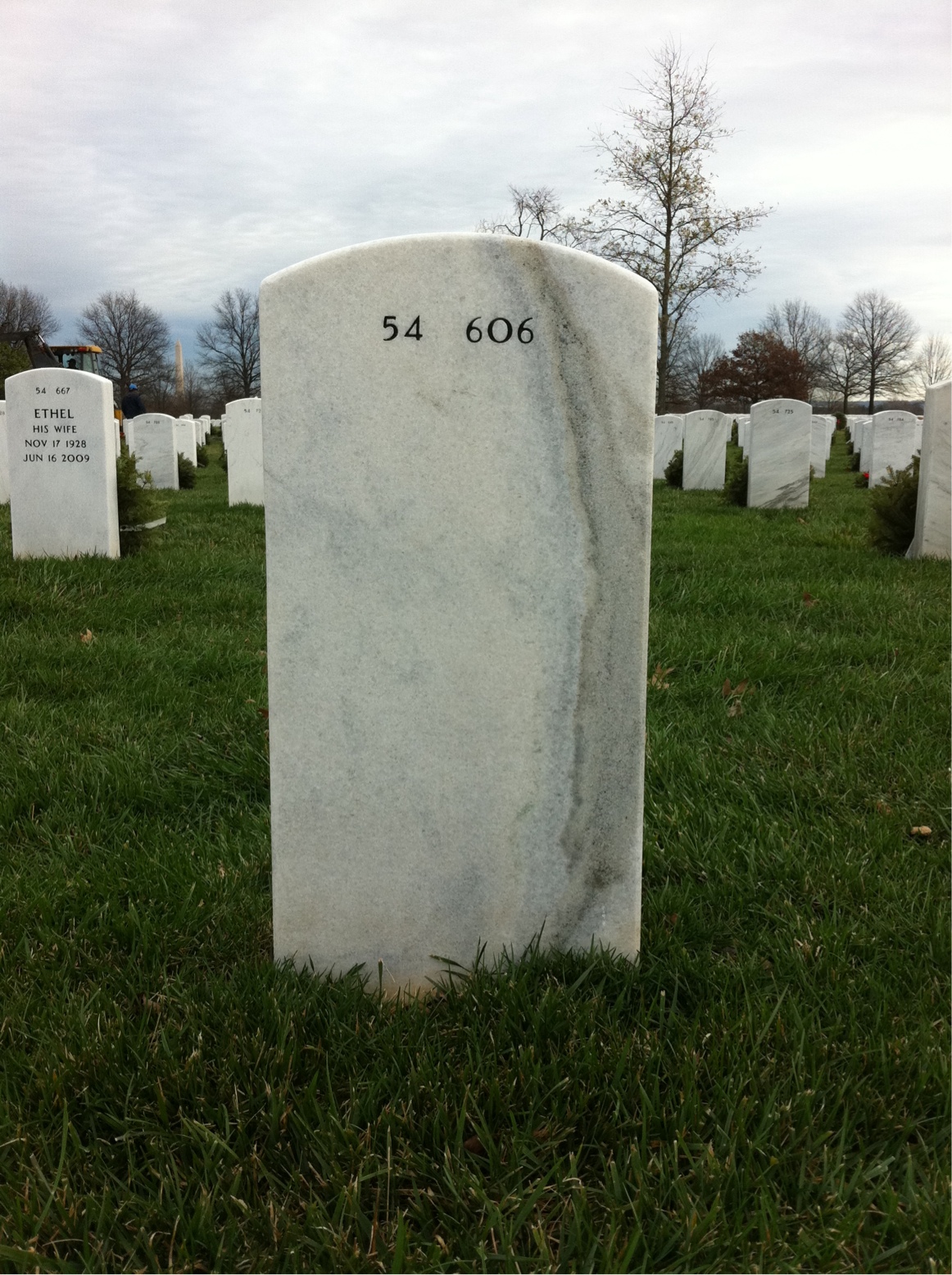 Back of headstone — Richard Warin