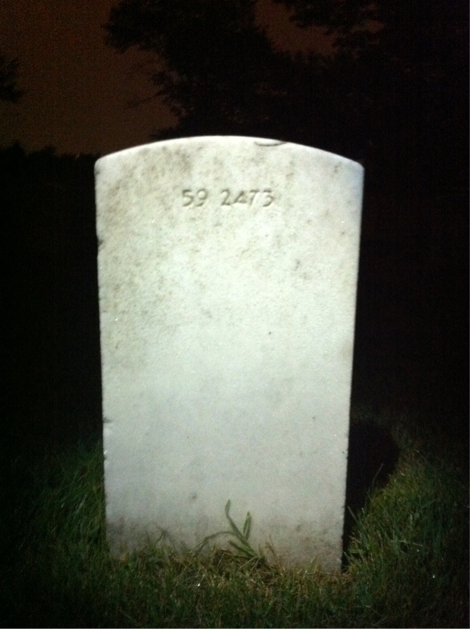 Back of headstone — Robert Collins
