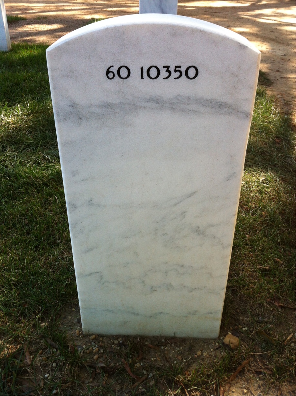 Back of headstone — Austin Monk