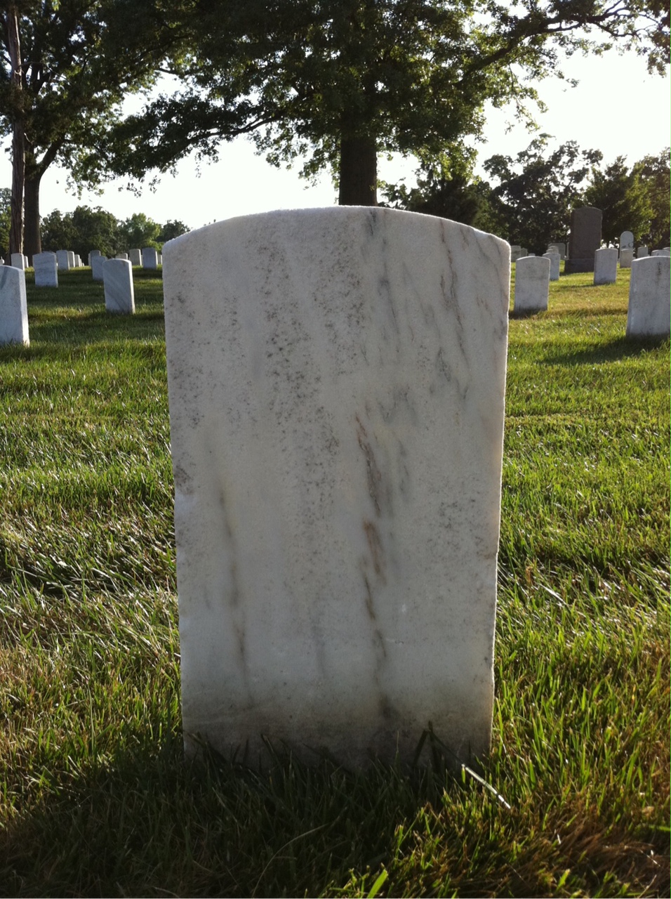 Back of headstone — James Mence