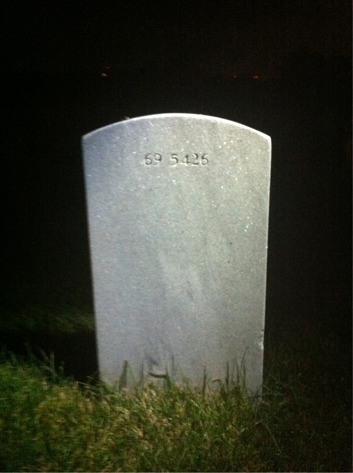 Back of headstone — Fritz Albiez