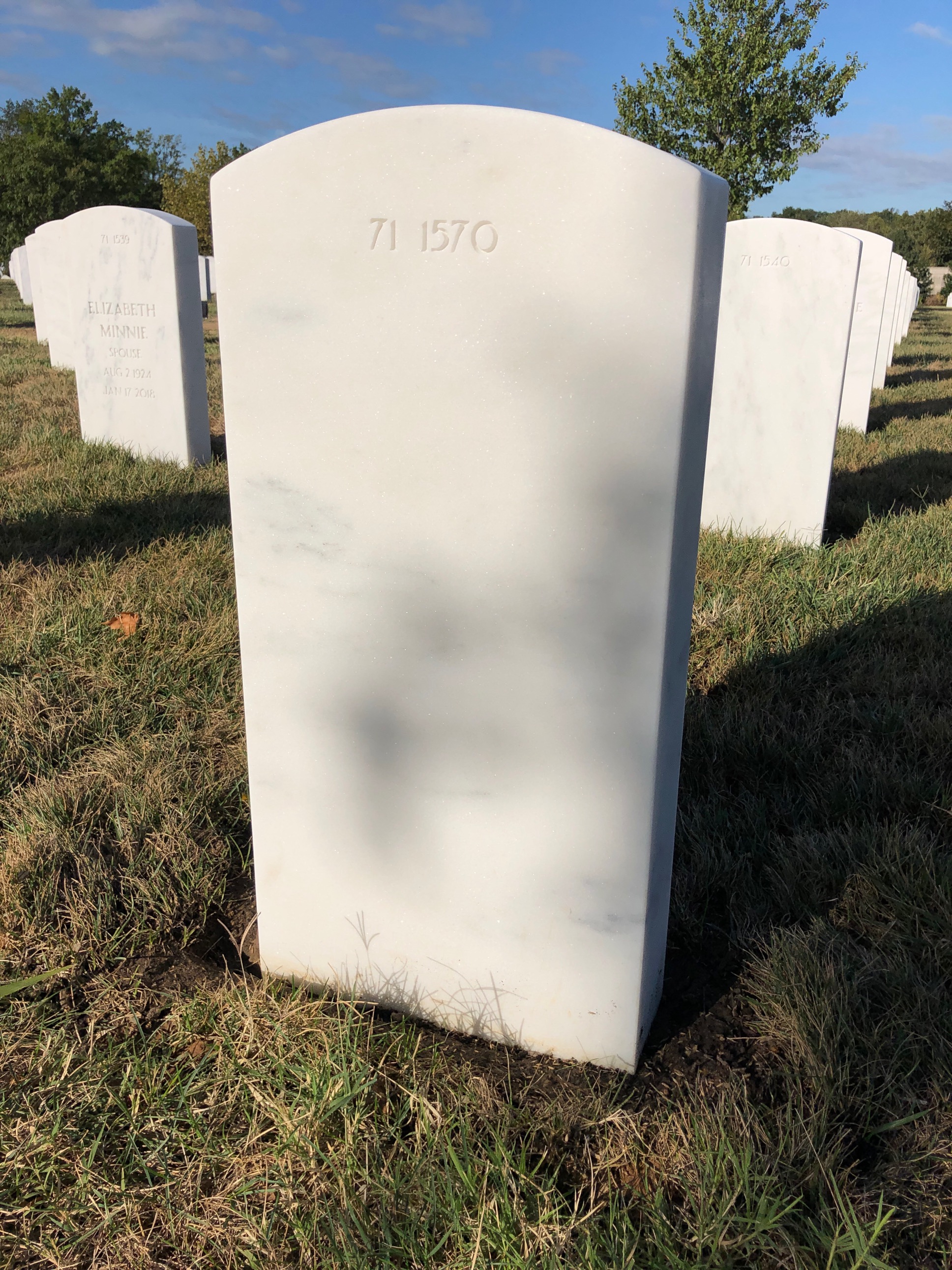 Back of headstone — William Frederick