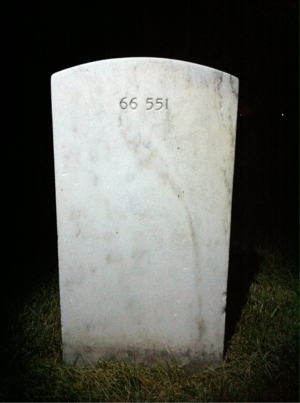 Back of headstone — William E Evans