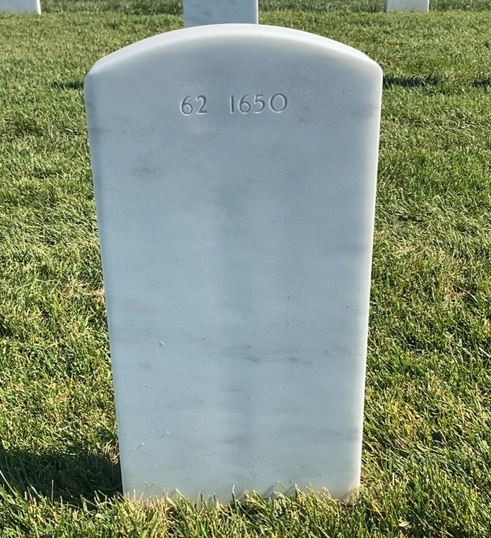 Back of headstone — William Miller